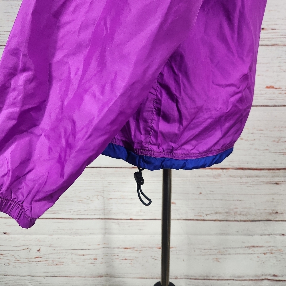 L.L. Bean Vintage Purple and Blue Quarter Zip Pullover Windbreaker Jacket - Picture 3 of 7